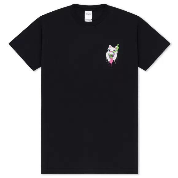 Ripndip Shorts Sleeve Tees | Slimy Boys Tee Black