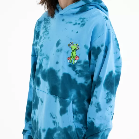 Ripndip Hoodies / Crewnecks | Space Gang Hoodie Navy Lightning Wash