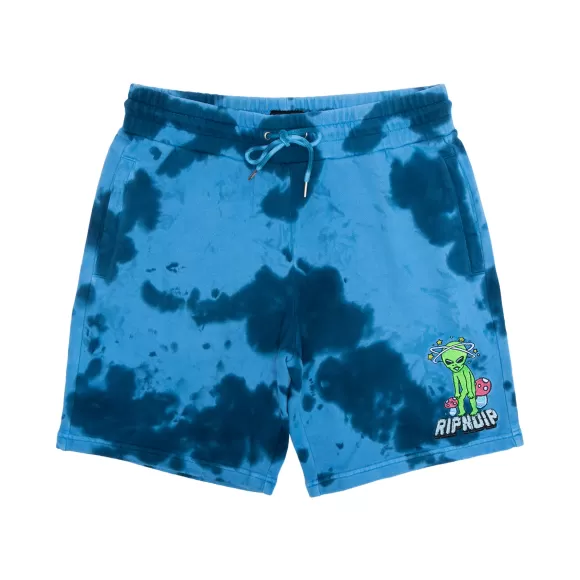 Ripndip Shorts | Space Gang Sweatshorts Navy Lightning Wash