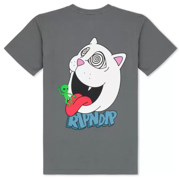 Ripndip Shorts Sleeve Tees | Spiraling Tee Charcoal