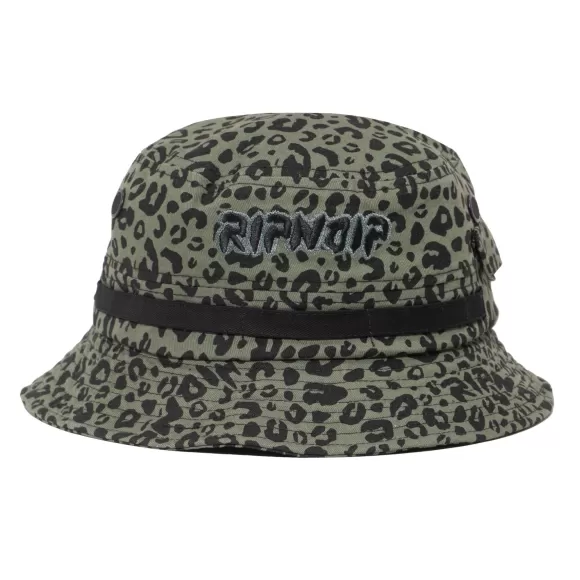 Ripndip Buckets | Spotted Cotton Twill Bucket Hat Olive