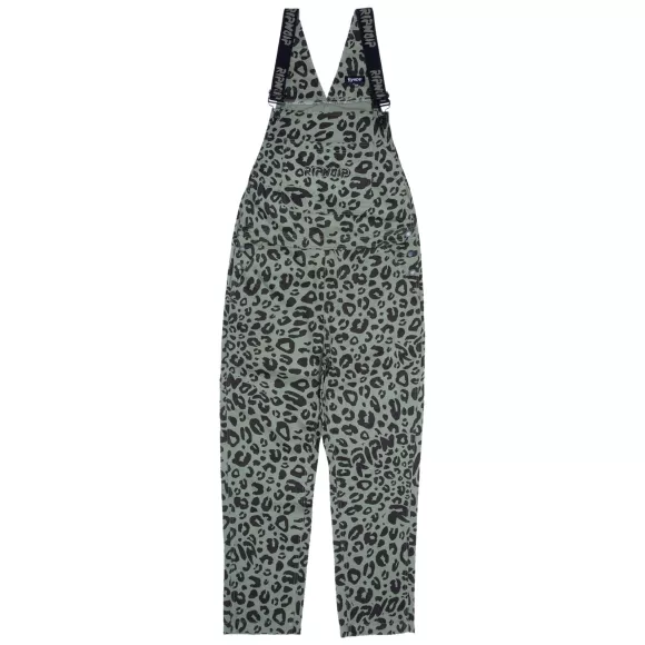 Ripndip Overalls | Spotted Cotton Twill Overalls Olive