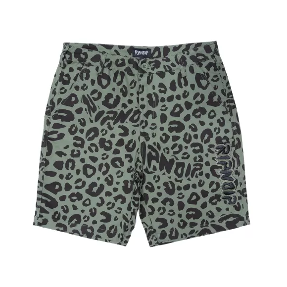 Ripndip Shorts | Spotted Cotton Twill Shorts Olive