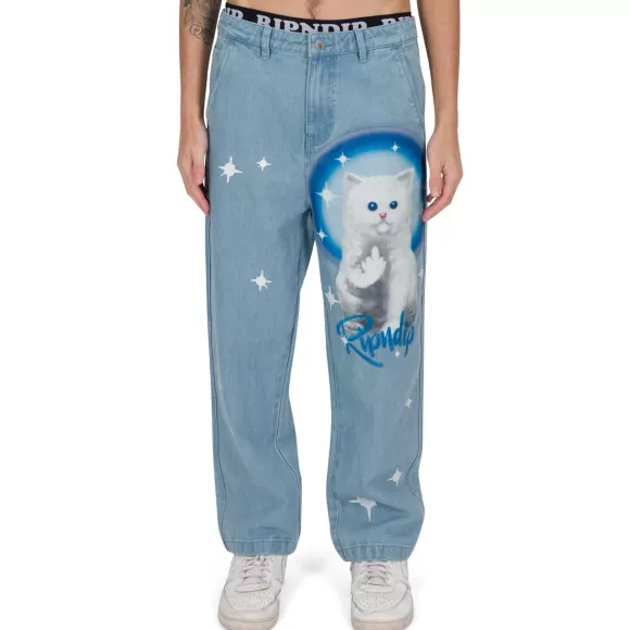 Ripndip Pants | Sprinkles Wide Leg Denim Pants Medium Wash