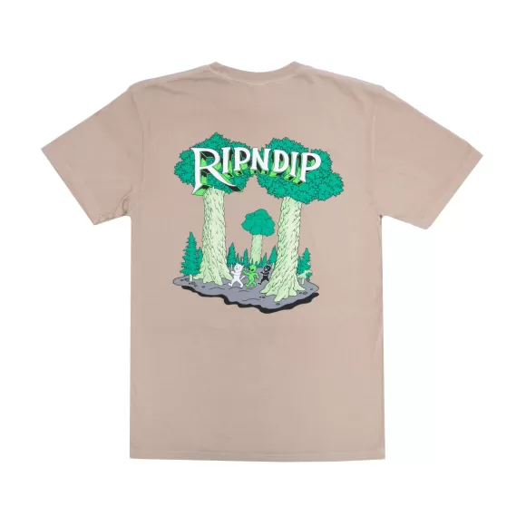 Ripndip Shorts Sleeve Tees | Strange Forest Tee Almond