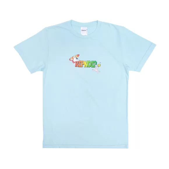 Ripndip Shorts Sleeve Tees | Summer Break Tee Baby Blue