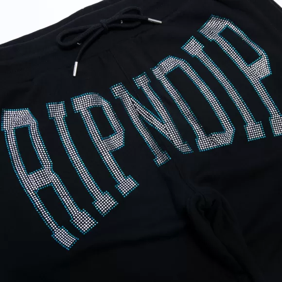 Ripndip Sweats | Summer Revenge Rhinestone Sweatpants Black