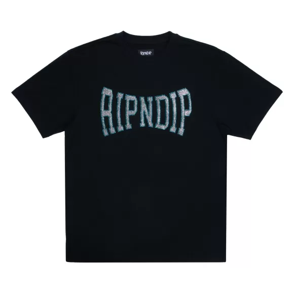 Ripndip Shorts Sleeve Tees | Summer Revenge Rhinestone Tee Black