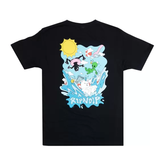 Ripndip Shorts Sleeve Tees | Summer Splash Tee Black