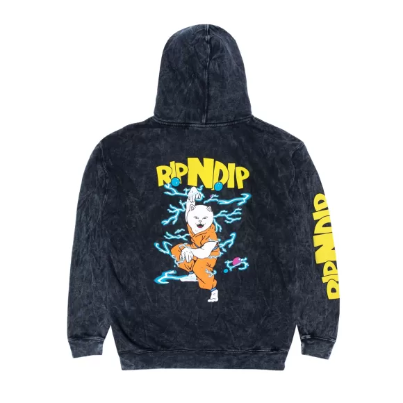 Ripndip Hoodies / Crewnecks | Super Sanerm Hoodie Black Mineral Wash