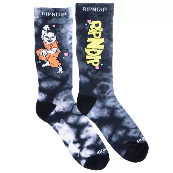 Ripndip Shop All Socks | Super Sanerm Socks Black Lightning