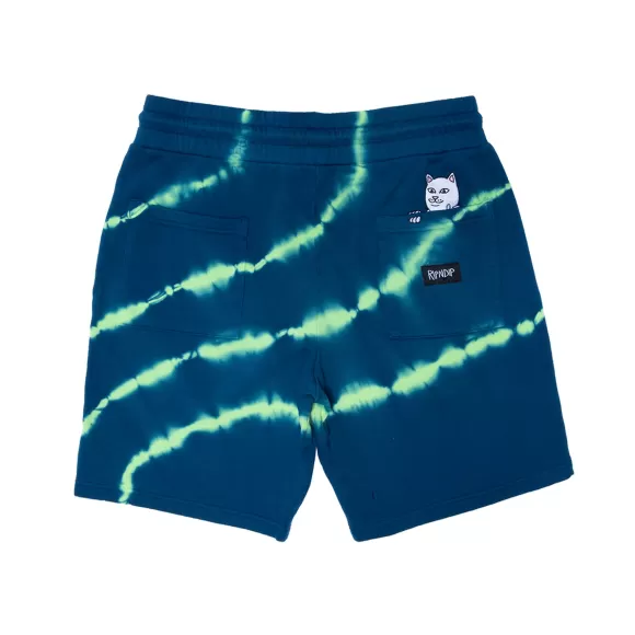 Ripndip Shorts | Super Sanerm Sweatshorts Navy/Neon Green Dye