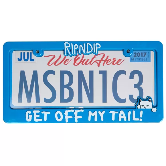 Ripndip Miscellaneous | Tailgater License Plate Frame Blue