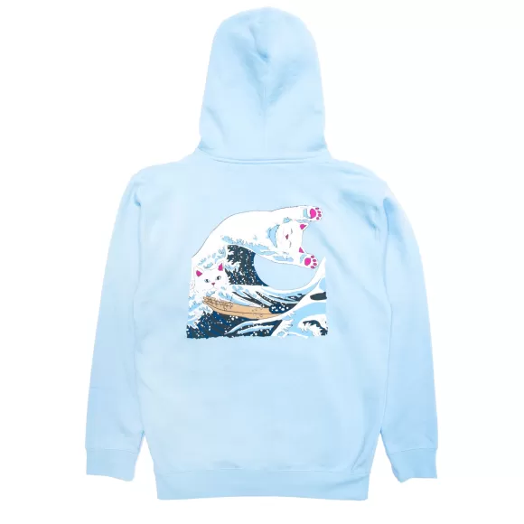 Ripndip Hoodies / Crewnecks | The Great Wave Of Nerm Hoodie Powder Blue