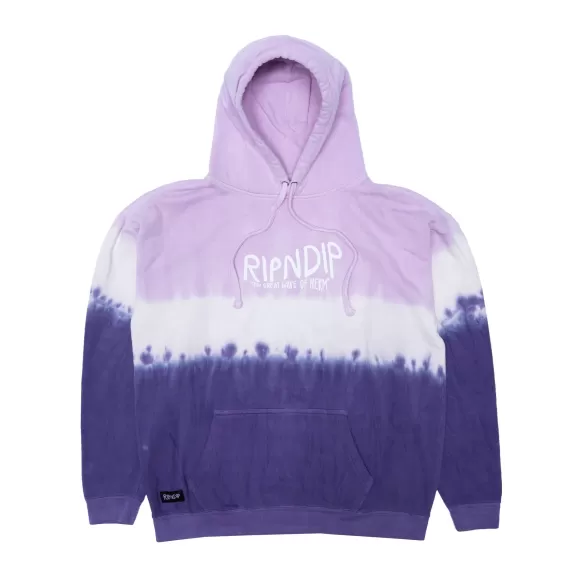 Ripndip Hoodies / Crewnecks | The Great Wave Of Nerm Hoodie Purple Dye