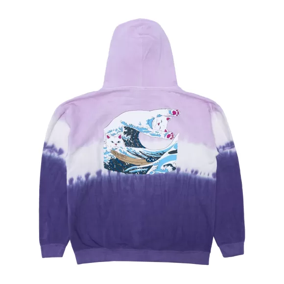 Ripndip Hoodies / Crewnecks | The Great Wave Of Nerm Hoodie Purple Dye