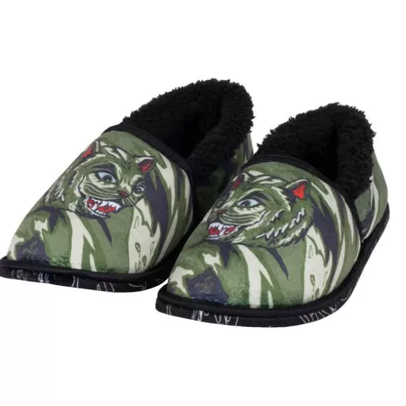 Ripndip Slippers | Tiger Nerm House Slippers Green Camo