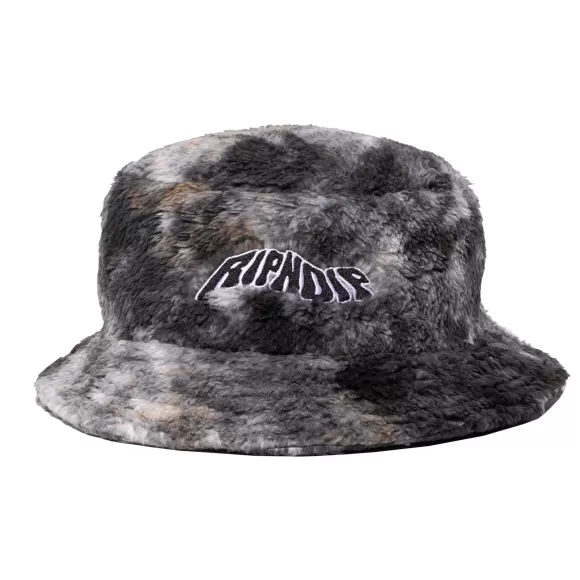 Ripndip Buckets | Warped Tie Dye Sherpa Bucket Hat Navy/Mauve