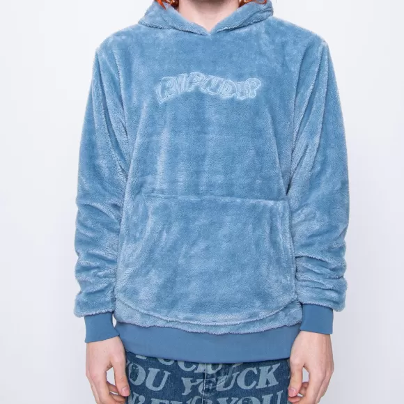 Ripndip Hoodies / Crewnecks | Waves Sherpa Hoodie Light Slate