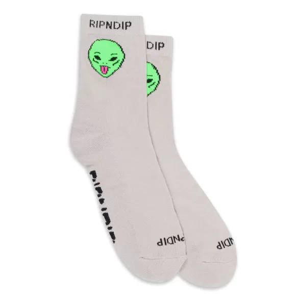 Ripndip Shop All Socks | We Out Here Mid Socks Warm Grey