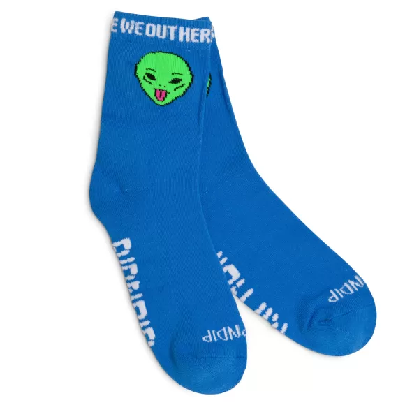 Ripndip Shop All Socks | We Out Here Mid Socks Blue