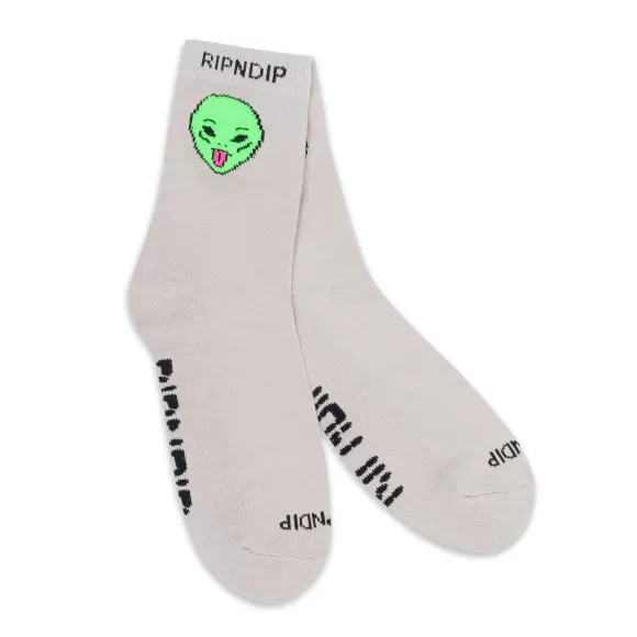 Ripndip Shop All Socks | We Out Here Mid Socks Warm Grey