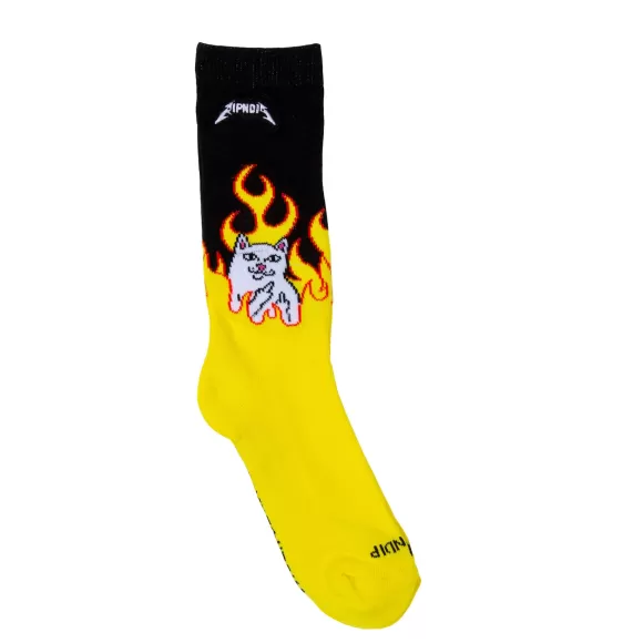 Ripndip Shop All Socks | Welcome To Heck Socks Black / Yellow