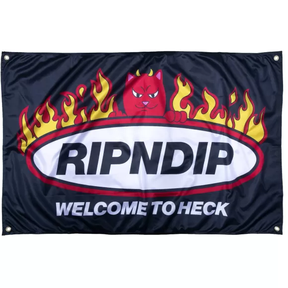 Ripndip Home Goods | Welcome To Heck Wall Banner Black