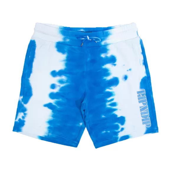 Ripndip Sweats | Wilshire Sweatshorts Blue Stripe Dye