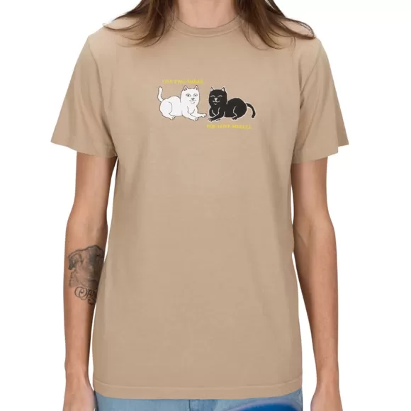 Ripndip Shorts Sleeve Tees | You Love Me Tee Almond